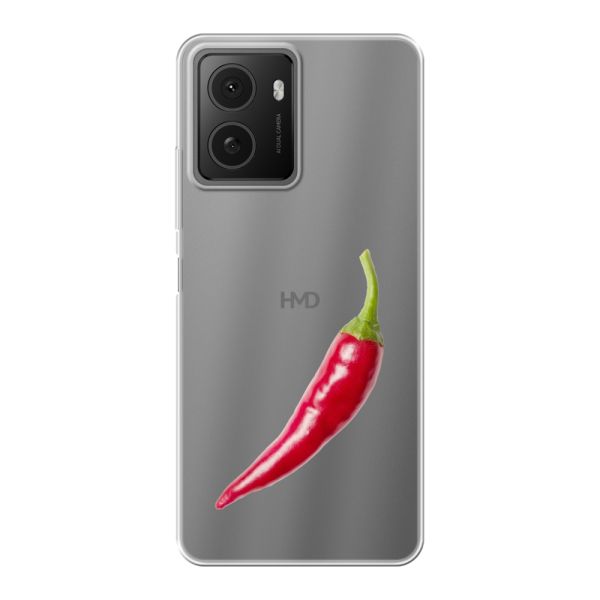 Transparant flexibel HMD Pulse hoesje met Rode Peper - Pittig Design