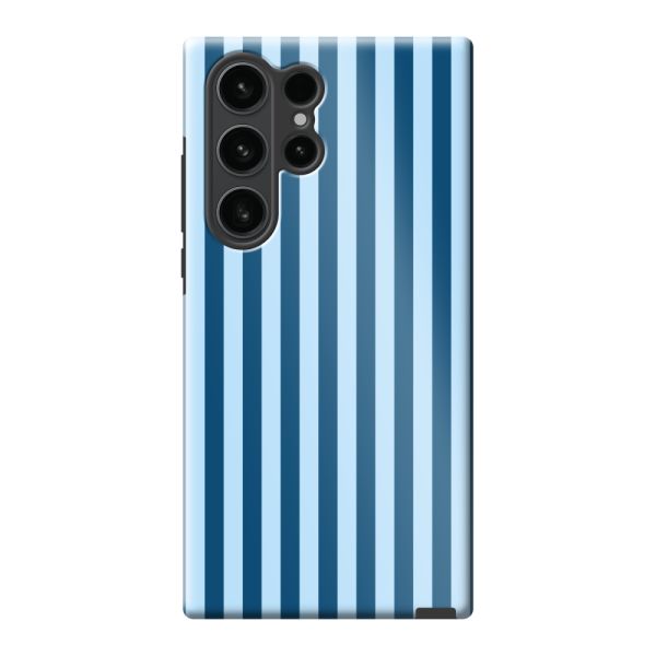 Besonders robuste Samsung Galaxy S23 Ultra Hülle mit blauen Streifen