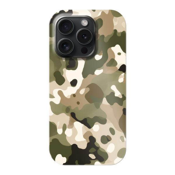 Coque iPhone 15 Pro ultra-résistante avec imprimé camouflage - Motif militaire