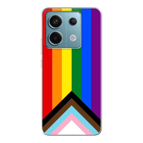 Coque Xiaomi Redmi Note 13 Pro 5G flexible transparente avec Drapeau arc-en-ciel - Drapeau Progress Pride