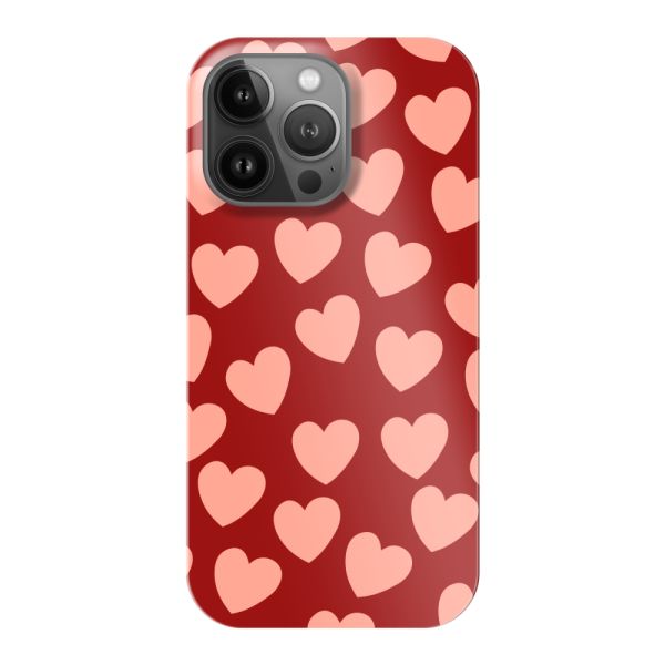 Coque hard case iPhone 13 Pro entièrement imprimée aux Petits Cœurs Légers
