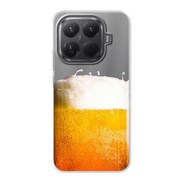 Transparant flexibel Xiaomi 15T Pro hoesje met Vers Getapt Biertje - Bierprint