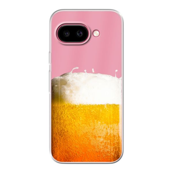 Coque Google Pixel 9A flexible transparente avec Bière Fraîchement Tirée - Imprimé bière