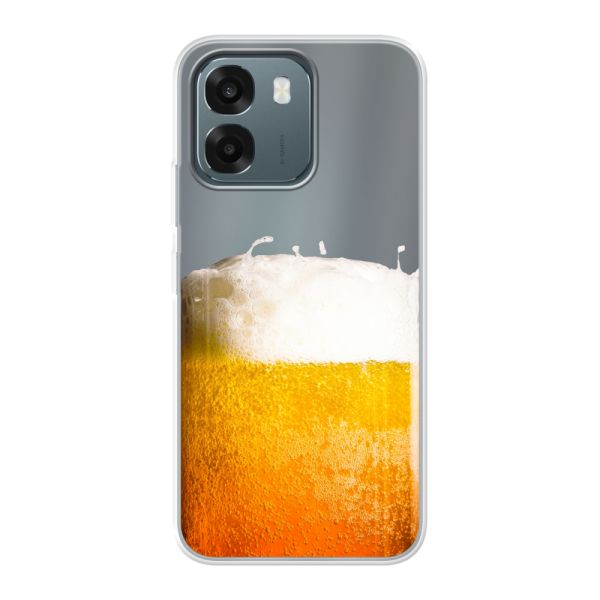 Transparant flexibel Oppo A6s 4G hoesje met Vers Getapt Biertje - Bierprint
