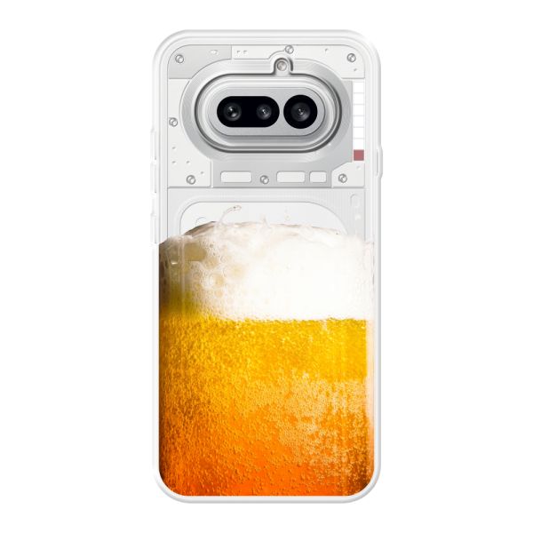 Transparant flexibel Nothing Phone (4a) hoesje met Vers Getapt Biertje - Bierprint