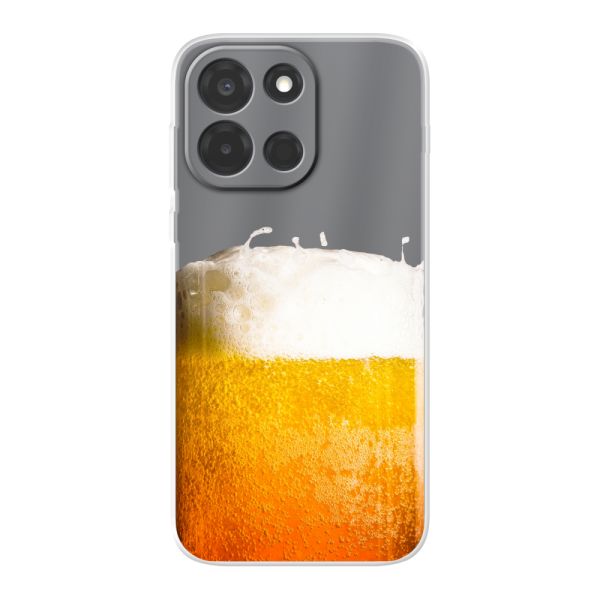 Transparant flexibel OnePlus Nord 6 hoesje met Vers Getapt Biertje - Bierprint