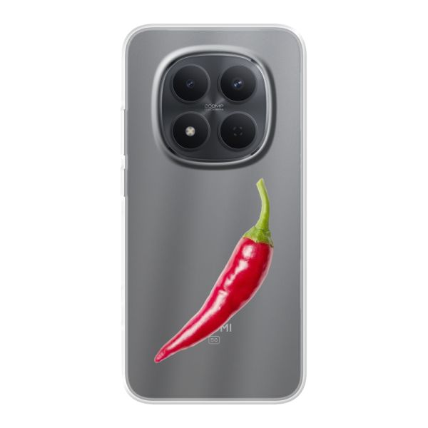 Transparant flexibel Xiaomi Redmi Note 15 Pro (5G) hoesje met Rode Peper - Pittig Design