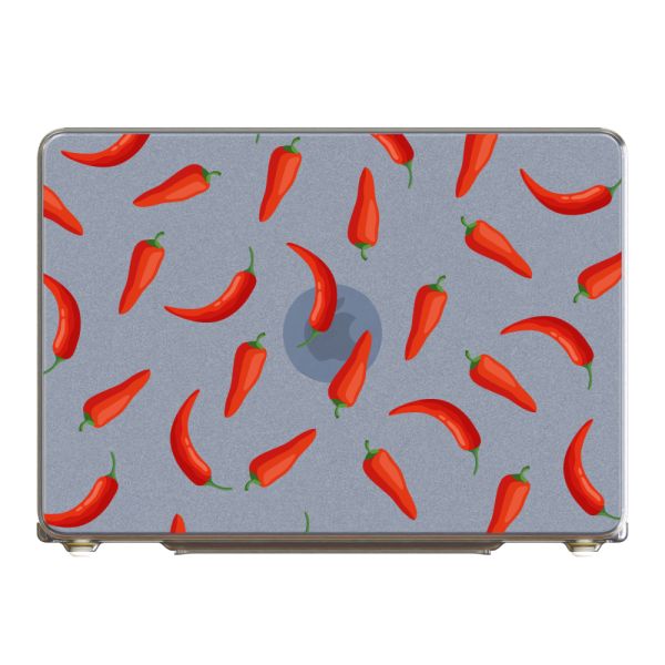 Case MacBook Neo 13-inch premium con Chiles - Chiles Rojos Transparente