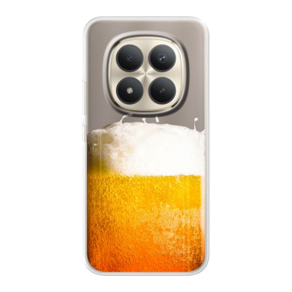 Transparant flexibel Xiaomi Redmi Note 15 Pro+ 5G hoesje met Vers Getapt Biertje - Bierprint