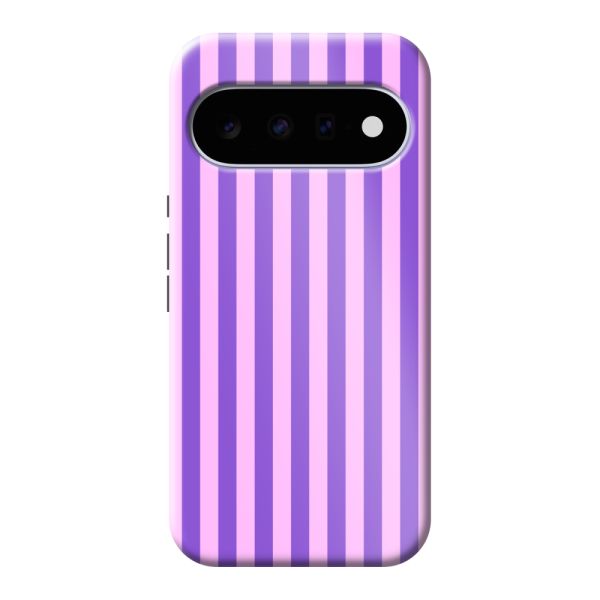 Coque Google Pixel 11 ultra-résistante à rayures pastel violet-rose