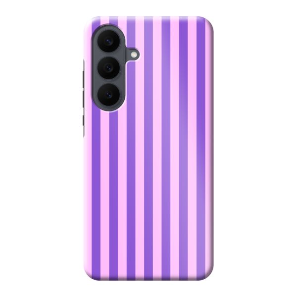 Extra sterk Samsung Galaxy S26 FE hoesje met Paars-roze pastelstrepen