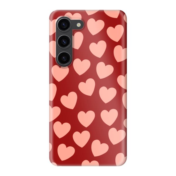 Coque hard case Samsung Galaxy S23 entièrement imprimée aux Petits Cœurs Légers
