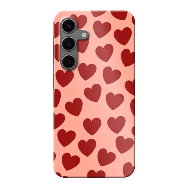 Vollständig bedrucktes Samsung Galaxy S24 hard case mit Roten Herzchen