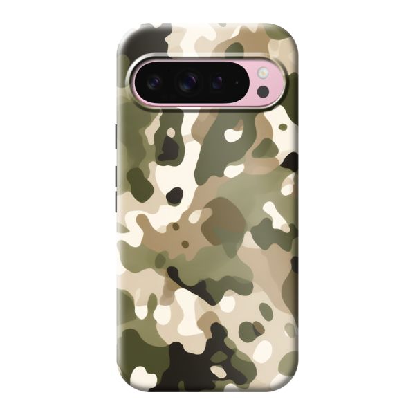 Besonders robuste Google Pixel 9 Pro XL Hülle mit Camouflage-Print - Tarnmuster