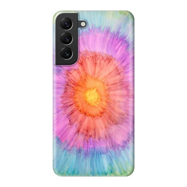 Volledig bedrukt Samsung Galaxy S22 Plus hard case hoesje met Tie-dye - Kleurverloop Aquarel