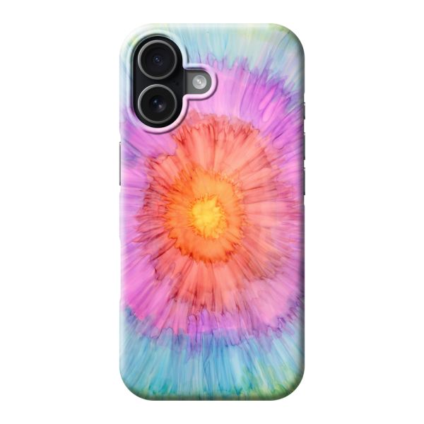Volledig bedrukt iPhone 17 hard case hoesje met Tie-dye - Kleurverloop Aquarel