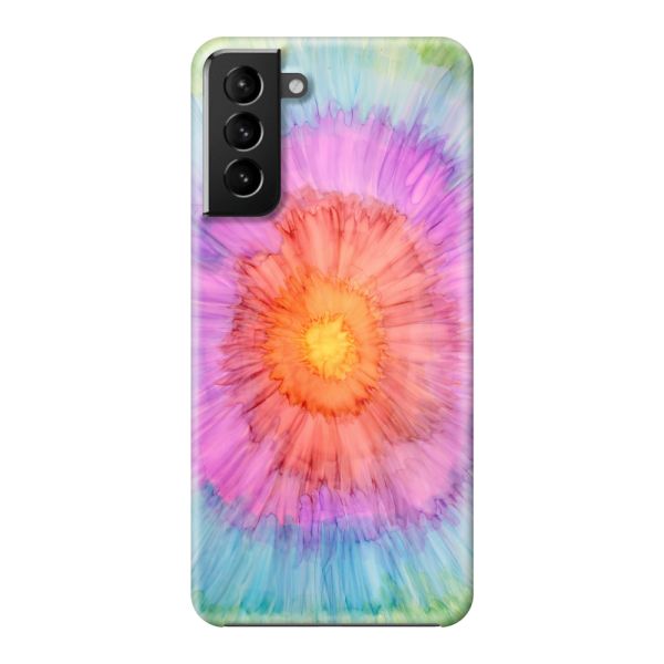 Volledig bedrukt Samsung Galaxy S21 Plus 5G hard case hoesje met Tie-dye - Kleurverloop Aquarel