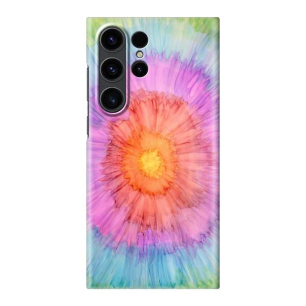 Volledig bedrukt Samsung Galaxy S23 Ultra hard case hoesje met Tie-dye - Kleurverloop Aquarel