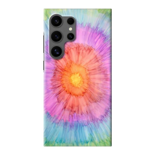 Volledig bedrukt Samsung Galaxy S24 Ultra hard case hoesje met Tie-dye - Kleurverloop Aquarel