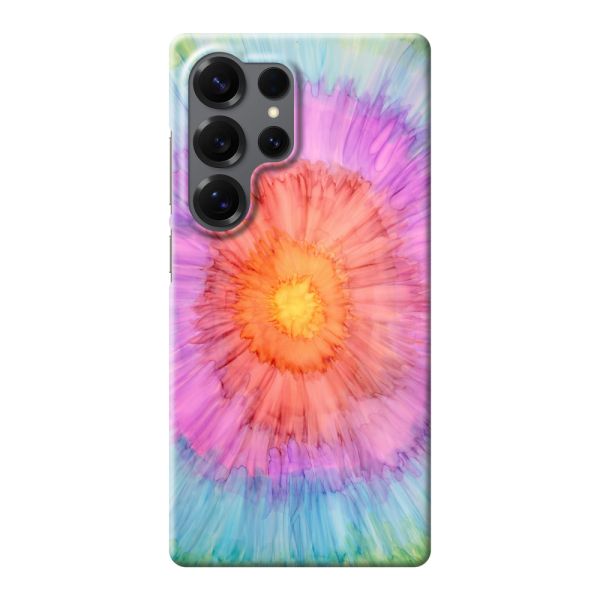 Volledig bedrukt Samsung Galaxy S25 Ultra hard case hoesje met Tie-dye - Kleurverloop Aquarel