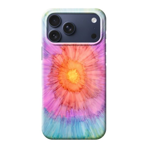 Volledig bedrukt iPhone 17 Pro Max hard case hoesje met Tie-dye - Kleurverloop Aquarel
