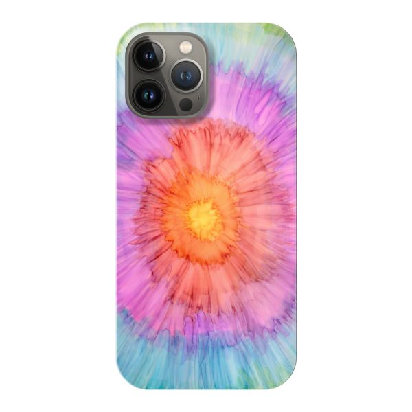 Volledig bedrukt iPhone 13 Pro Max hard case hoesje met Tie-dye - Kleurverloop Aquarel