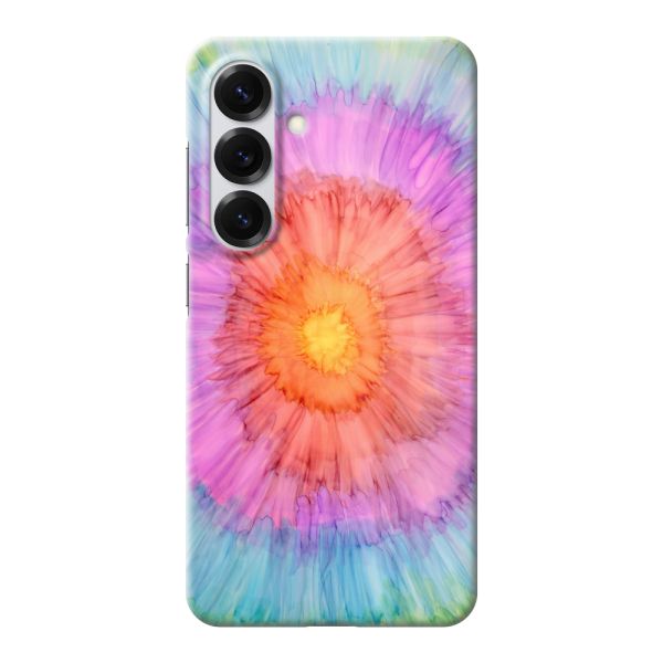 Volledig bedrukt Samsung Galaxy S25 hard case hoesje met Tie-dye - Kleurverloop Aquarel