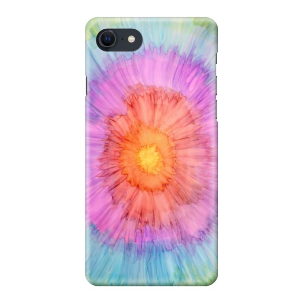 Volledig bedrukt iPhone SE (2020) / SE (2022) hard case hoesje met Tie-dye - Kleurverloop Aquarel