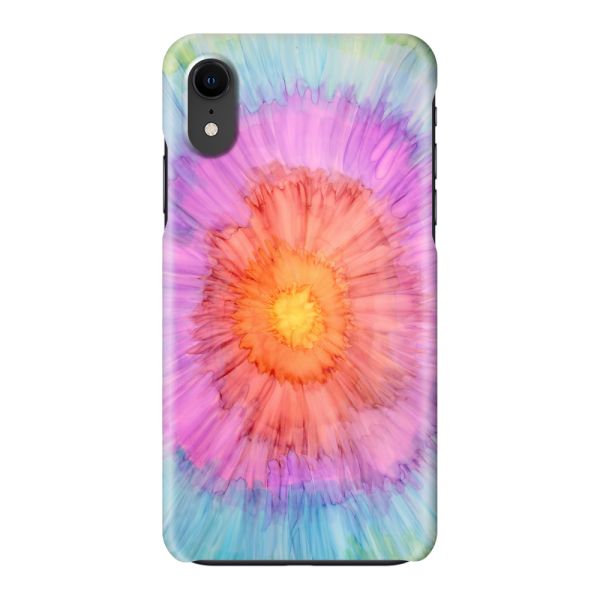 Volledig bedrukt iPhone Xr hard case hoesje met Tie-dye - Kleurverloop Aquarel