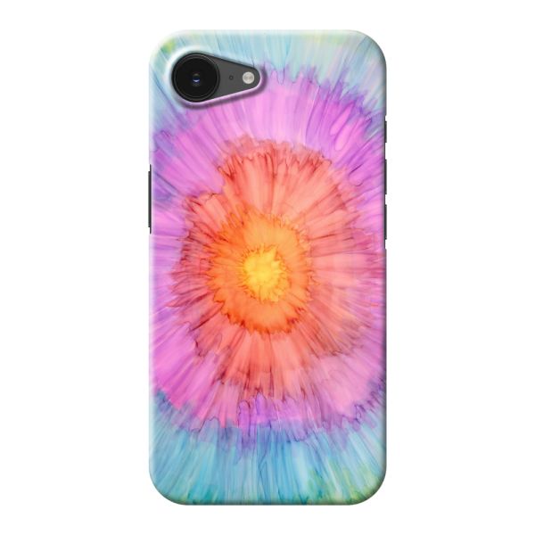Volledig bedrukt iPhone 16e / 17e hard case hoesje met Tie-dye - Kleurverloop Aquarel