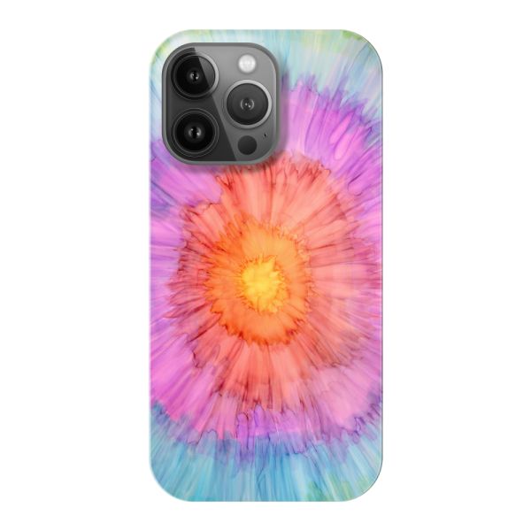 Volledig bedrukt iPhone 13 Pro hard case hoesje met Tie-dye - Kleurverloop Aquarel