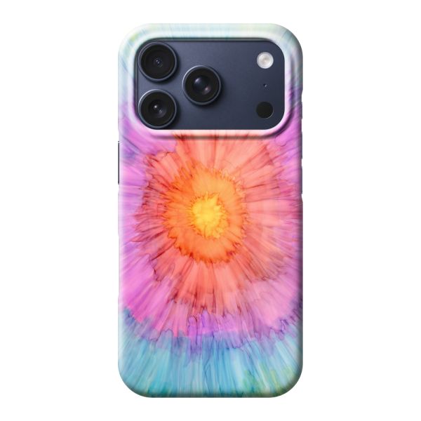 Volledig bedrukt iPhone 17 Pro hard case hoesje met Tie-dye - Kleurverloop Aquarel