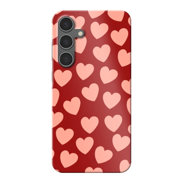 Volledig bedrukt Samsung Galaxy S24 Plus hard case hoesje met Lichte Hartjes