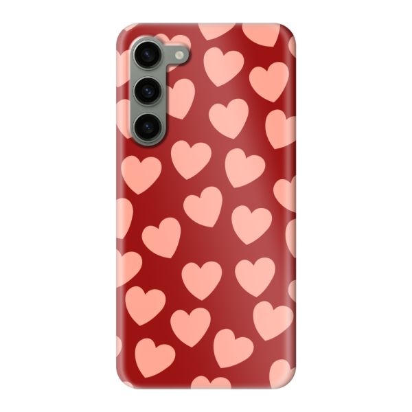 Volledig bedrukt Samsung Galaxy S23 Plus hard case hoesje met Lichte Hartjes