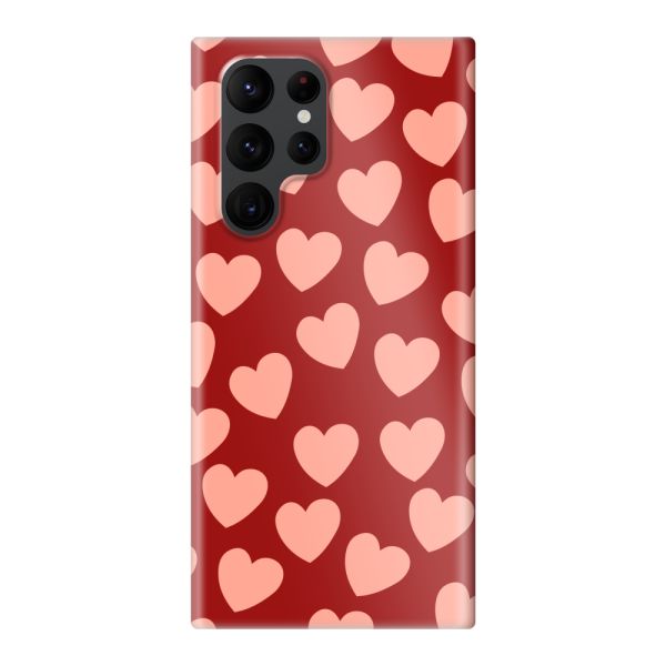 Funda hard case Samsung Galaxy S22 Ultra totalmente impresa con Pequeños Corazones Sutiles