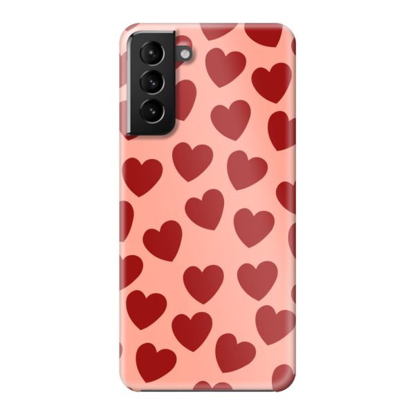 Coque hard case Samsung Galaxy S21 Plus 5G entièrement imprimée aux Cœurs Rouges