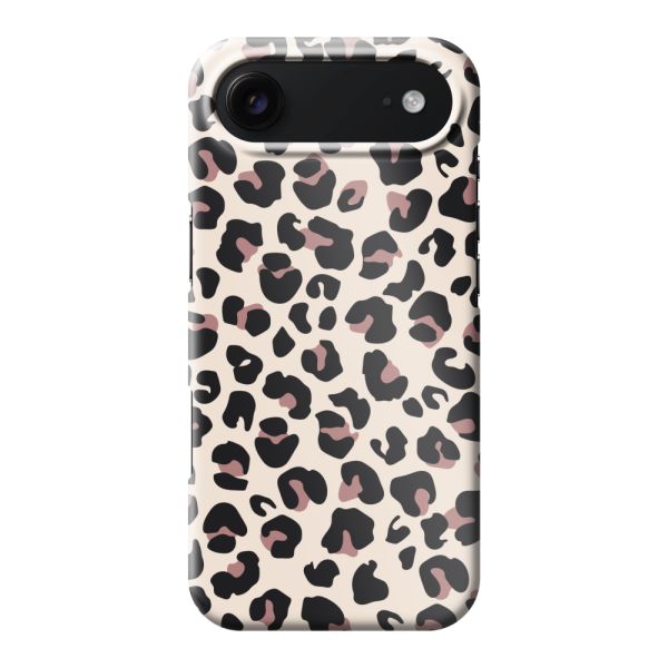 Vollständig bedrucktes iPhone Air hard case mit Panterprint – Leopardenprint Beige Rosa Glänzend