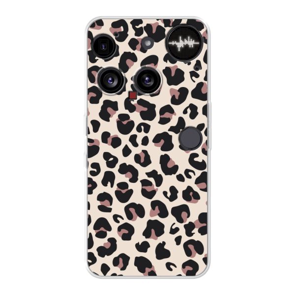 Coque Nothing Phone (3) flexible avec imprimé panthère – léopard beige
