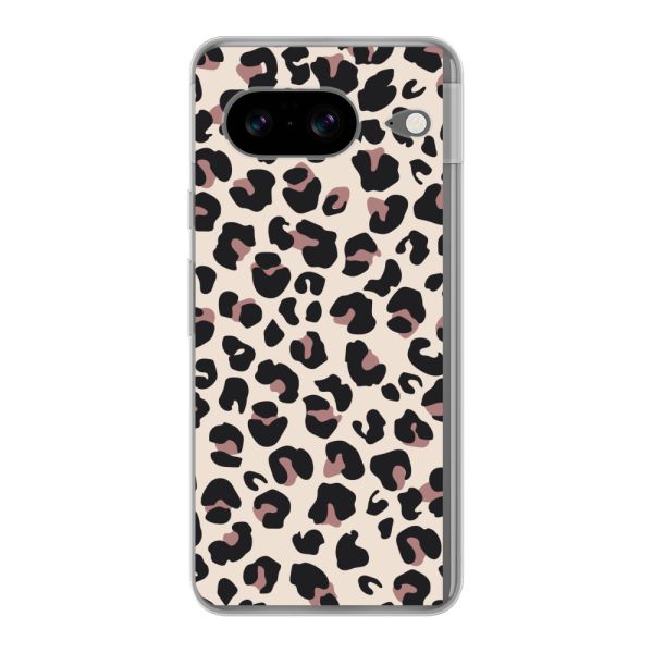 Funda flexible Google Pixel 8 con estampado de pantera – leopardo beige