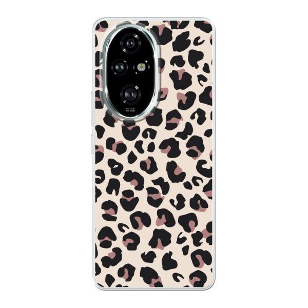 Coque Honor 200 Pro flexible avec imprimé panthère – léopard beige