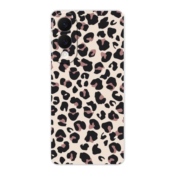 Flexibel Samsung Galaxy S25 Edge hoesje met Panter Print - Beige Luipaardprint