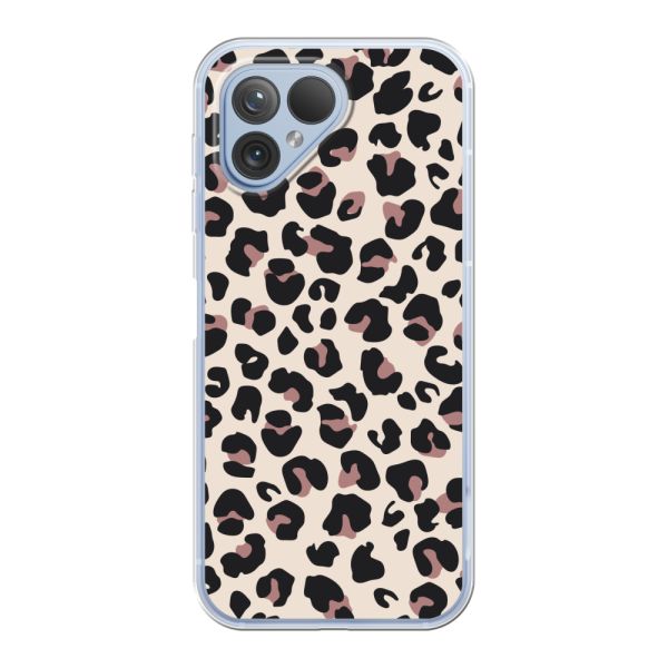 Flexibel Fairphone 5 hoesje met Panter Print - Beige Luipaardprint