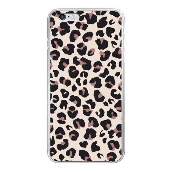 Flexibel iPhone 6 Plus / 6s Plus hoesje met Panter Print - Beige Luipaardprint