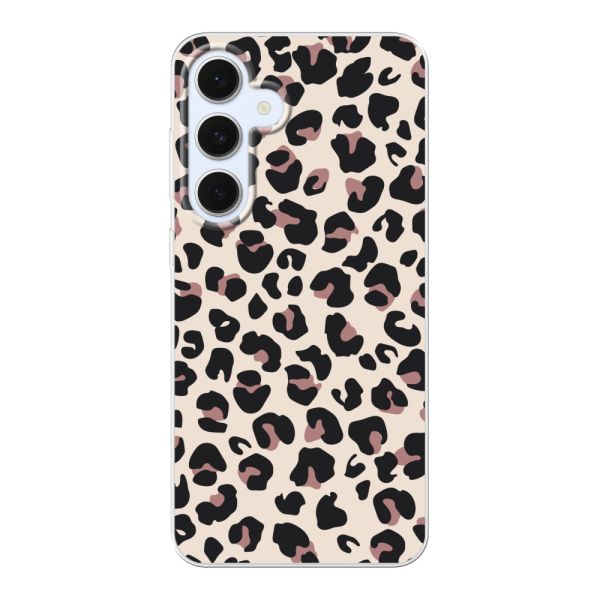 Flexibel Samsung Galaxy S24 FE hoesje met Panter Print - Beige Luipaardprint