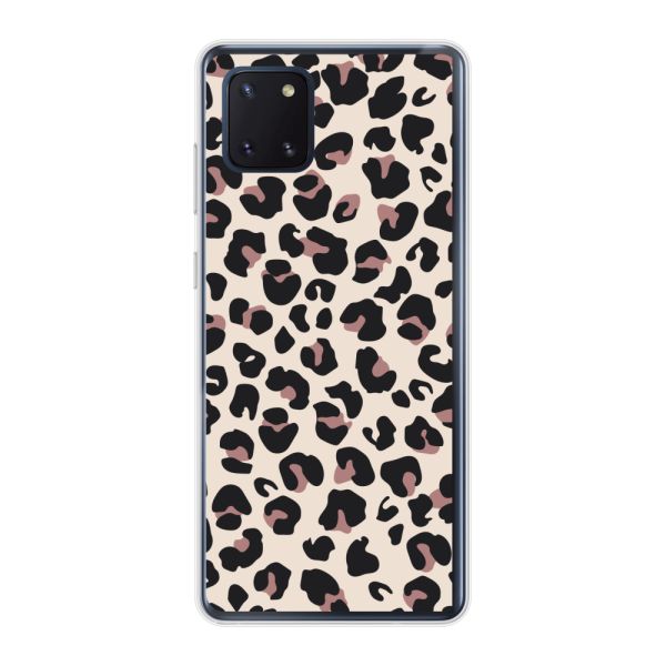 Flexibel Samsung Galaxy Note 10 Lite hoesje met Panter Print - Beige Luipaardprint