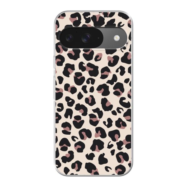 Flexibel Google Pixel 9 / 9 Pro hoesje met Panter Print - Beige Luipaardprint