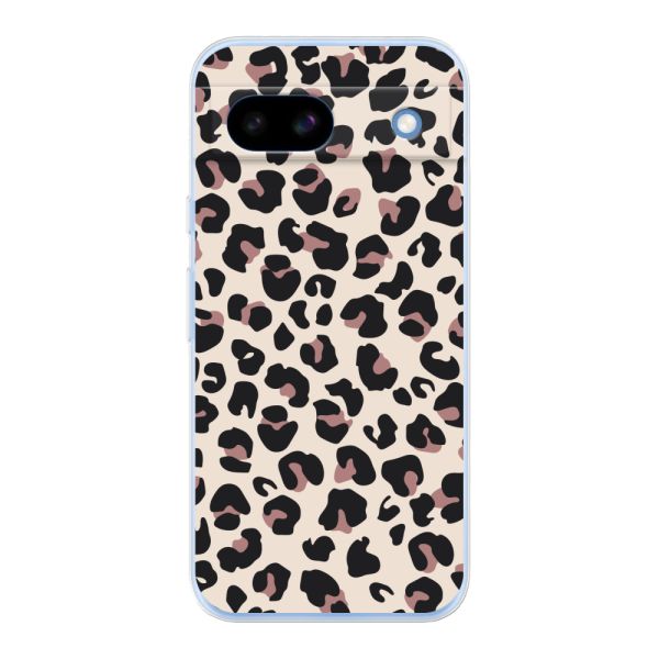 Flexibel Google Pixel 8a hoesje met Panter Print - Beige Luipaardprint