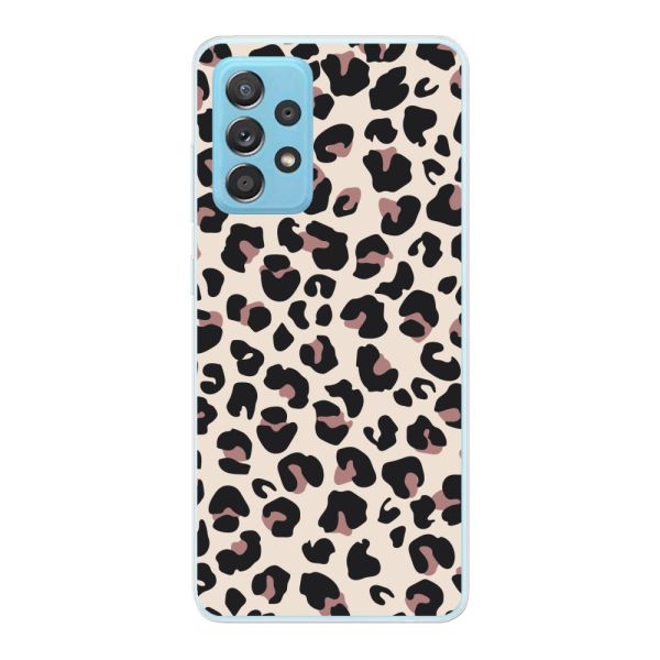 Flexibel Samsung Galaxy A73 5G hoesje met Panter Print - Beige Luipaardprint