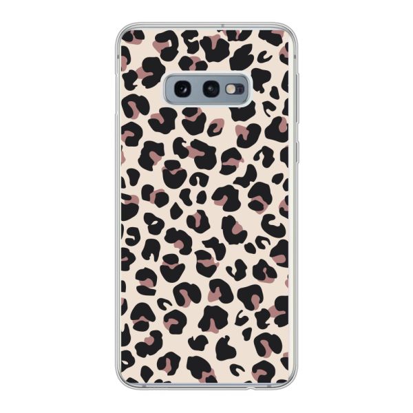 Flexibel Samsung Galaxy S10e hoesje met Panter Print - Beige Luipaardprint