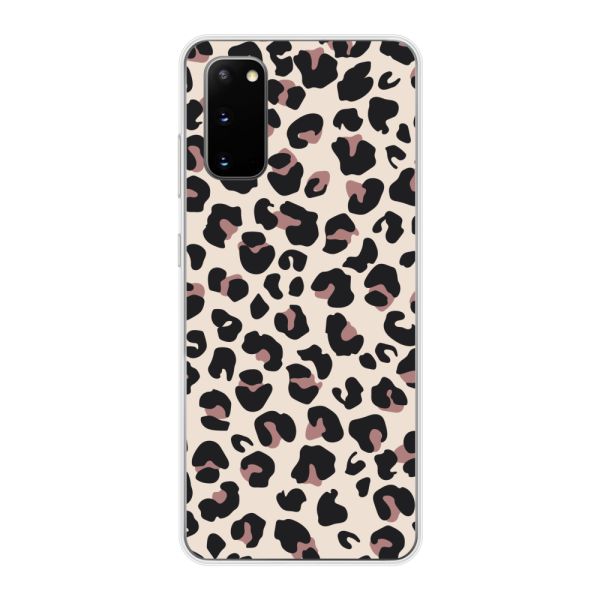 Flexibel Samsung Galaxy S20 / S20 5G hoesje met Panter Print - Beige Luipaardprint